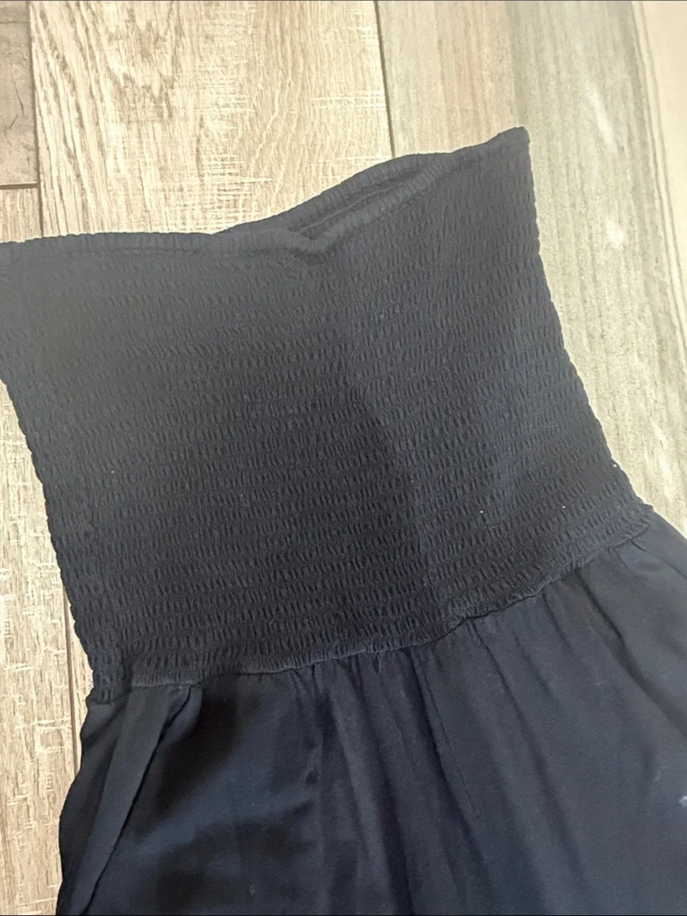 bobi Black Strapless Wide-Leg Jumpsuit - Picture 3 of 4